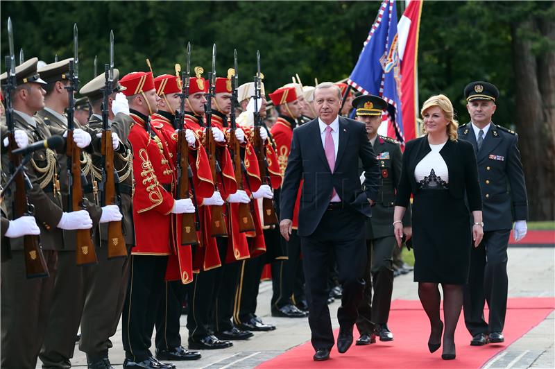 Turkish president begins two-day visit to Croatia