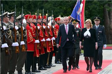 Turkish president begins two-day visit to Croatia