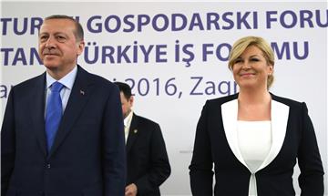 Grabar-Kitarović i Erdogan na hrvatsko-turskom gospodarskom forumu