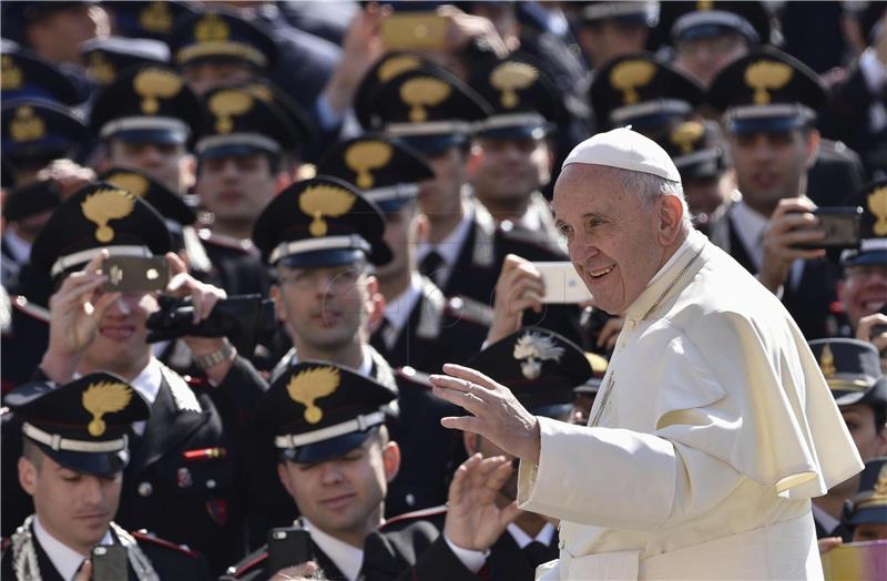 VATICAN POPE FRANCIS ARMED FORCES AUDIENCE