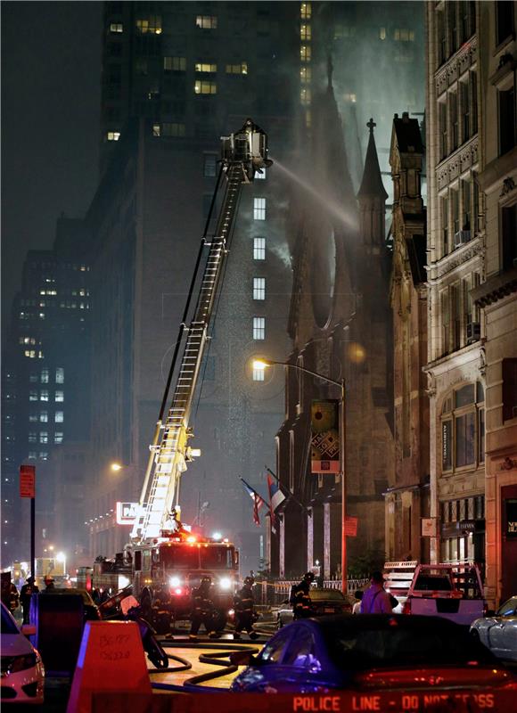 USA NEW YORK CHURCH FIRE