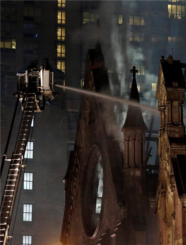 USA NEW YORK CHURCH FIRE