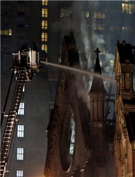 USA NEW YORK CHURCH FIRE