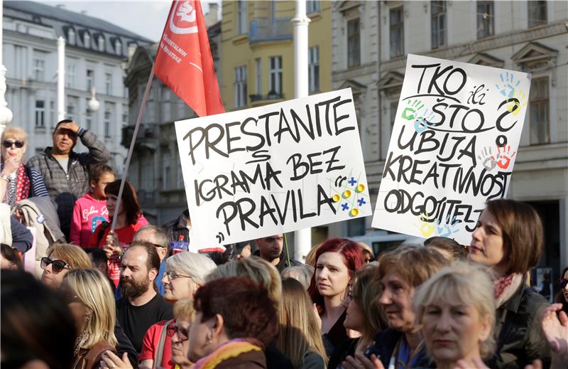 Održan prosvjed za dostojanstvo struke i bolje uvjete rada u dječjim vrtićima