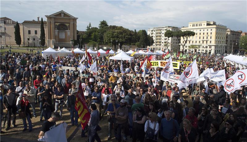 ITALY TTIP PROTEST RALLY