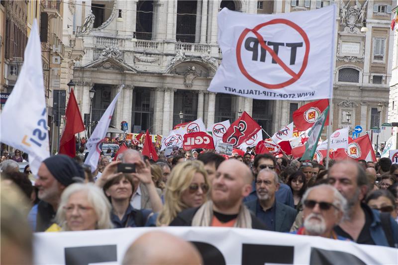 ITALY TTIP PROTEST RALLY