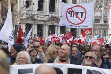 ITALY TTIP PROTEST RALLY