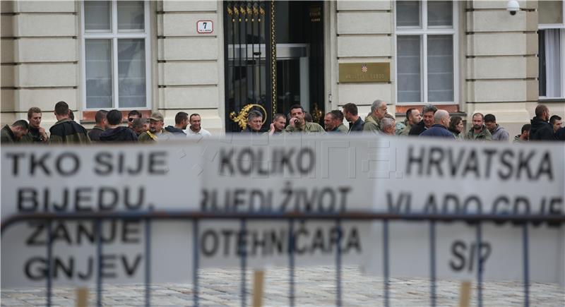 Prosvjed pirotehničara na Trgu sv. Marka