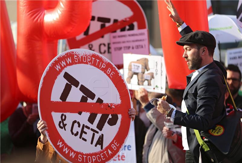 BELGIUM EU COUNCIL TRADE PROTEST