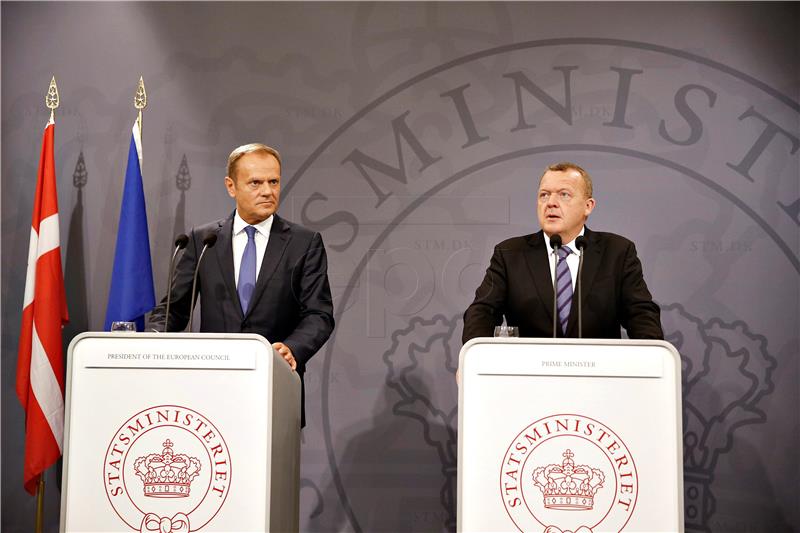 DENMARK EU TUSK VISITS