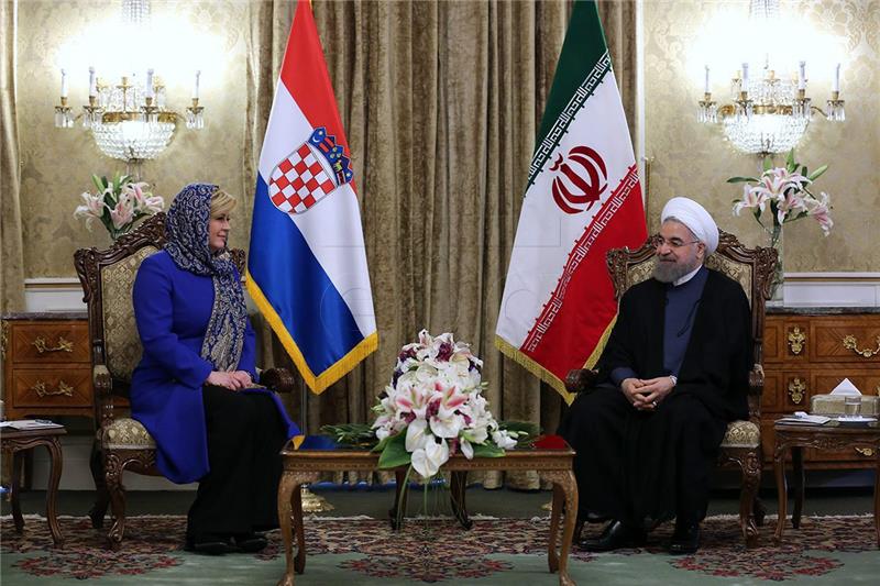 Grabar-Kitarovic, Rouhani: Croatia can be Iran's gateway to EU