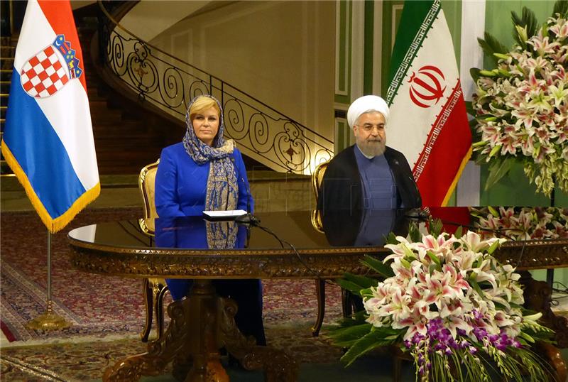 Teheran: Predsjednica Grabar-Kitarović sa iranskim predsjednikom Rohanijem