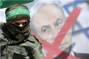 MIDEAST ISRAEL PALESTINIANS HAMAS RALLY NAKBA