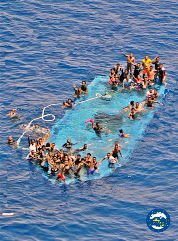 AT SEA LIBYA COAST SICILY MIGRANTS RESCUED