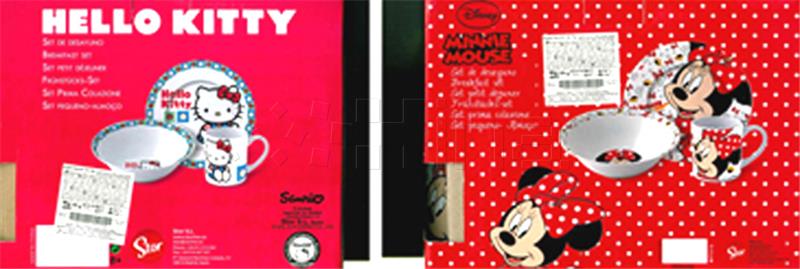 Posuđe "Minni Mouse" i "Hello Kitty" povučeno zbog prisutnosti teških metala