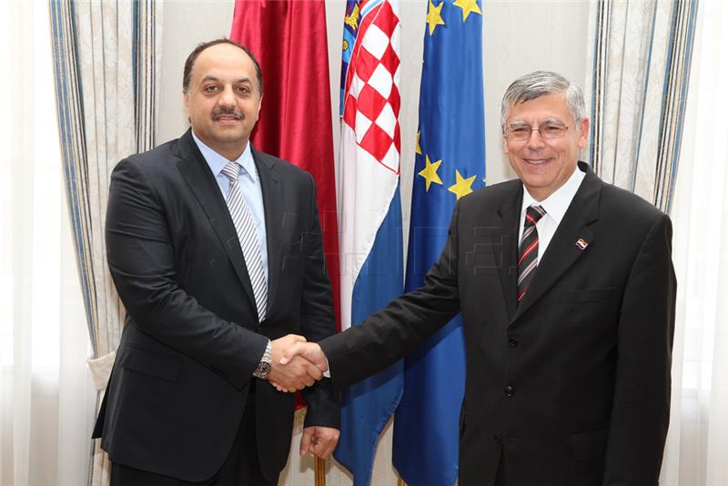 Croatian parliament speaker and Qatari defence minister meet