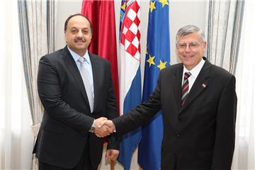 Croatian parliament speaker and Qatari defence minister meet