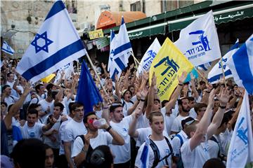 ISRAEL JERUSALEM DAY FLAG MARCH