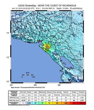 Potres magnitude 6,1 zatresao Nikaragvu