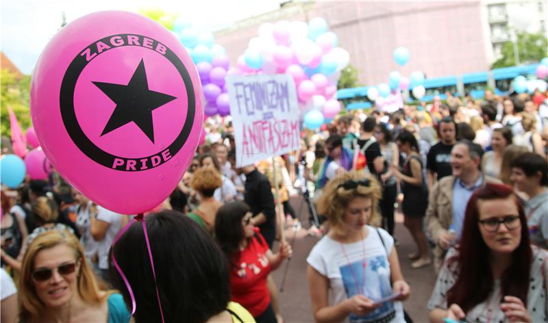 Zagreb Pride marchers call for defence of LGBT community's freedoms 