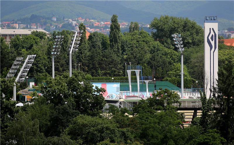 Pogled na Zagreb sa terase nebodera na Iblerovom trgu