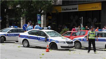 Na policijski auto u vožnji palo stablo - policajci neozlijeđeni