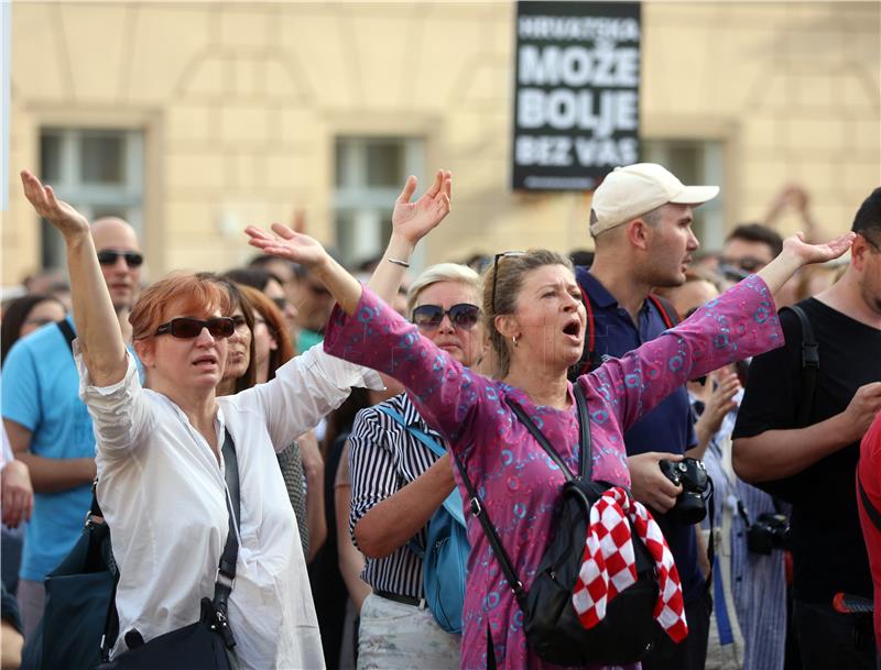 Prosvjedna akcija "Hrvatska može bolje - bez vas"