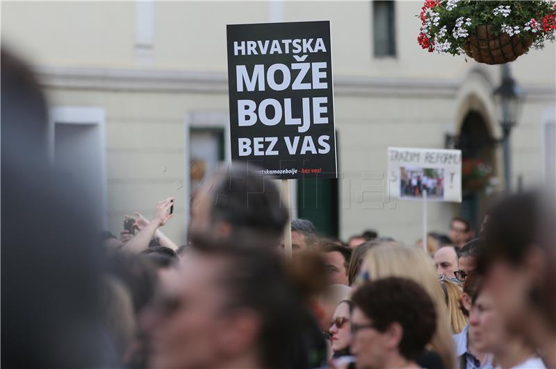 Prosvjedna akcija "Hrvatska može bolje - bez vas"