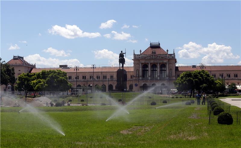 Zagreb: Radovi na obnovi Trga kralja Tomislava