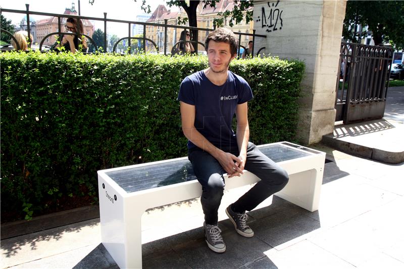 Zagreb gets two solar-powered smart benches