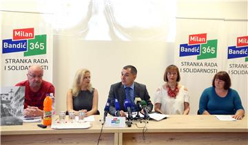 Konferencija za medije stranke Bandić Milan 365 - Stranka rada i solidarnosti