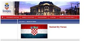 Hakirana službena web-stranica Grada Beograda, postavljena zastava Hrvatske - priopćenje