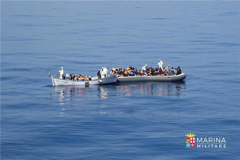 AT SEA MIGRATION REFUGEES RESCUED