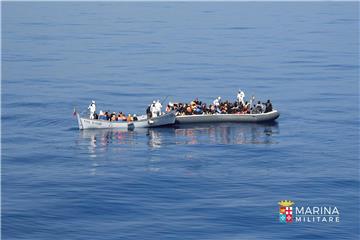 AT SEA MIGRATION REFUGEES RESCUED