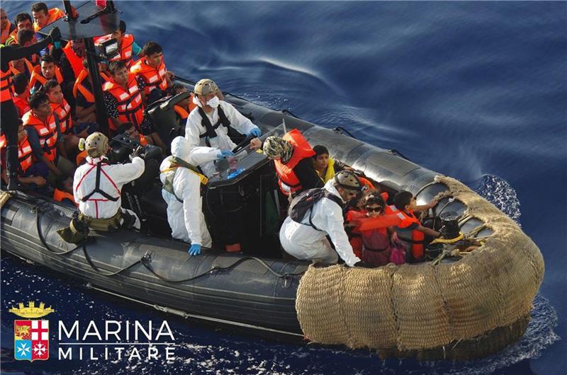 AT SEA MIGRATION REFUGEES RESCUED