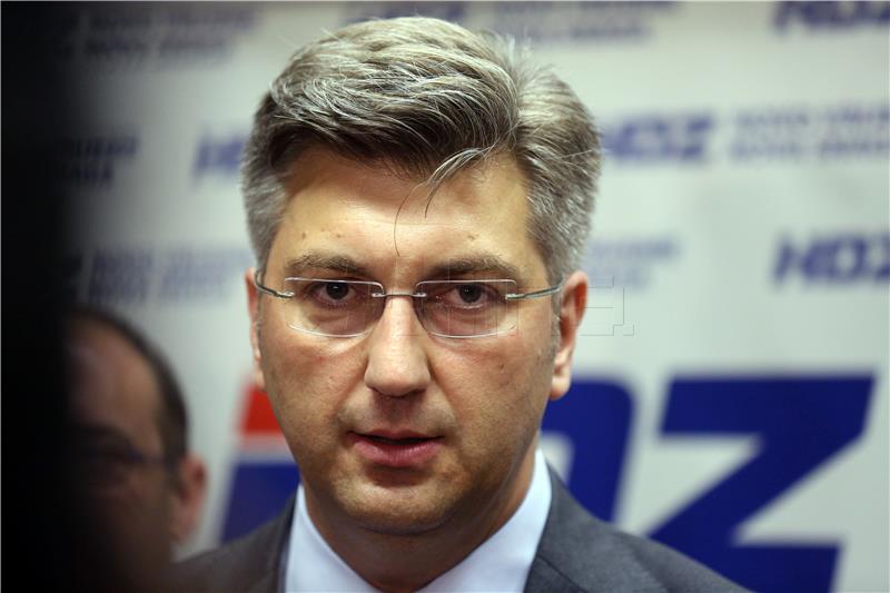 Plenkovic says HDZ considering running in elections alone