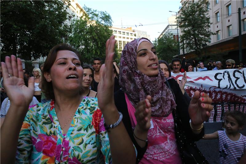 GREECE REFUGEES PROTEST