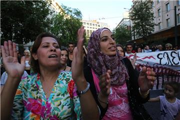 GREECE REFUGEES PROTEST