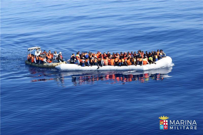 AT SEA MIGRATION REFUGEES RESCUED