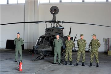 Kiowa Warrior helicopters presented at Zemunik air base