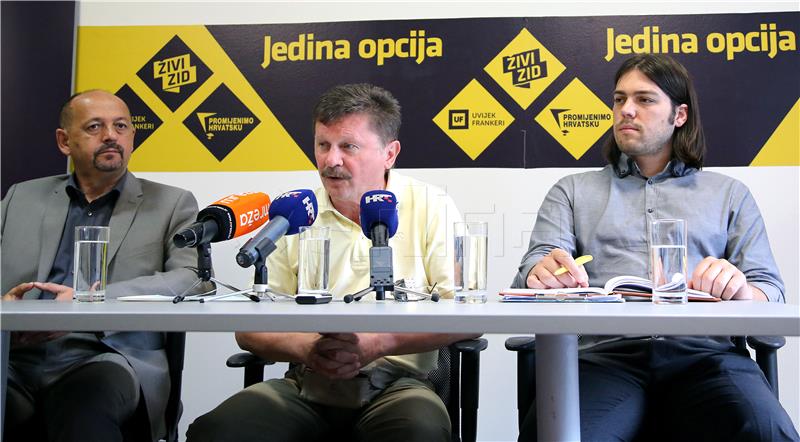 Konferencija za medije koalicije "Jedina opcija" i socijalnih partnera