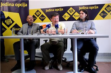 Konferencija za medije koalicije "Jedina opcija" i socijalnih partnera