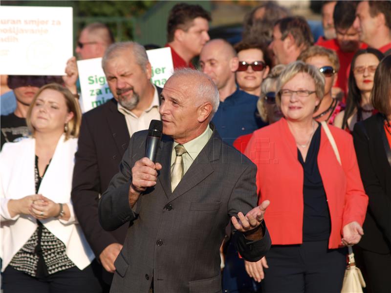 Predizborni skup Narodne koalicije u Varaždinu