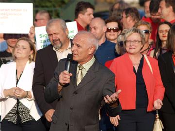 Predizborni skup Narodne koalicije u Varaždinu