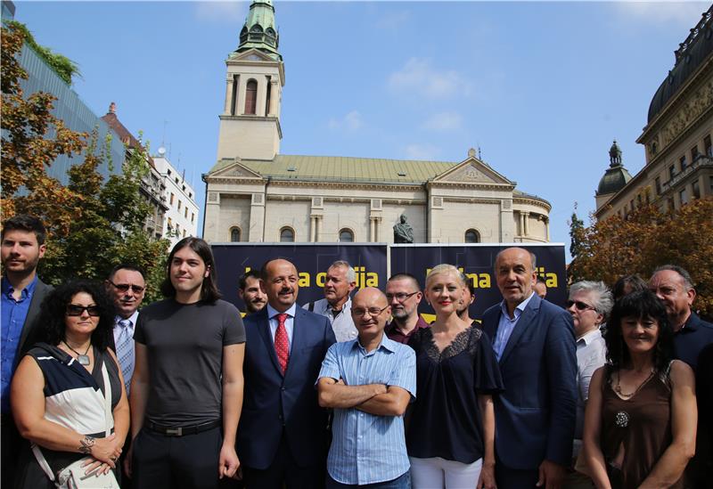 IZBORI 2016 Konferencija za medije Koalicije Živog zida, Franka, Akcije mladih i Promijenimo Hrvatsku