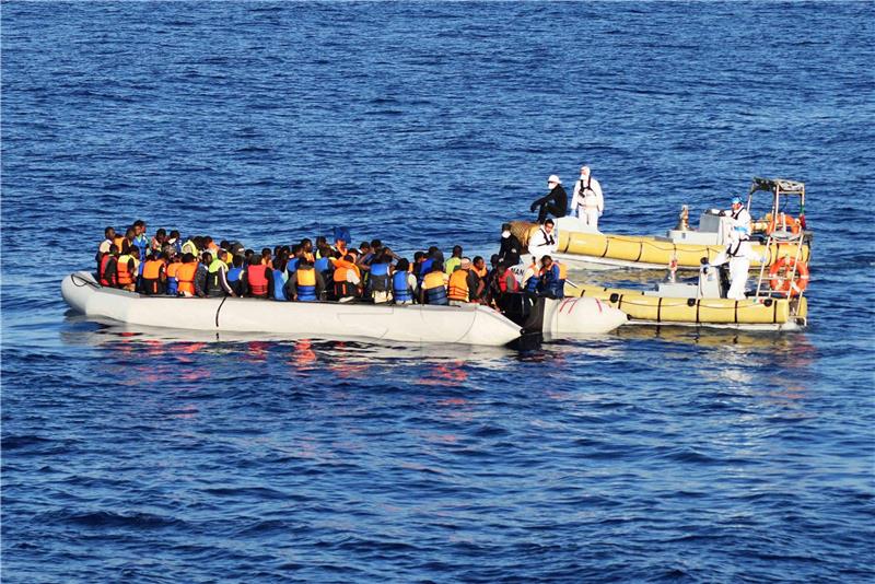 AT SEA MIGRATION REFUGEES RESCUED