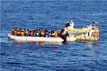 AT SEA MIGRATION REFUGEES RESCUED