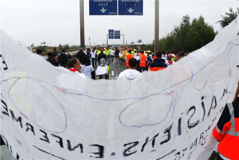 FRANCE PROTEST CALAIS JUNGLE