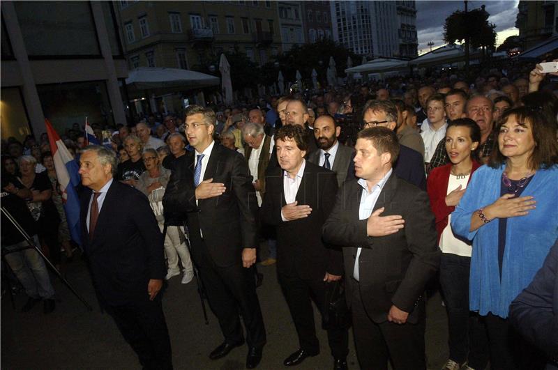 Rijeka: Plenković i kandidati s HDZ-ove liste za VIII. izbornu jedinicu održali su predizborni skup