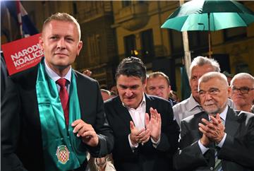 Završni skup Narodne koalicije na Trgu bana Jelačića